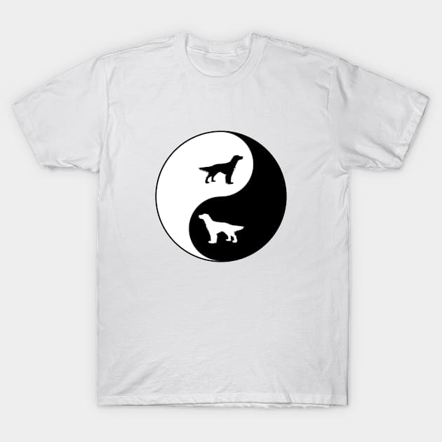 Yin Yang English Setter T-Shirt by BittenByPolecats